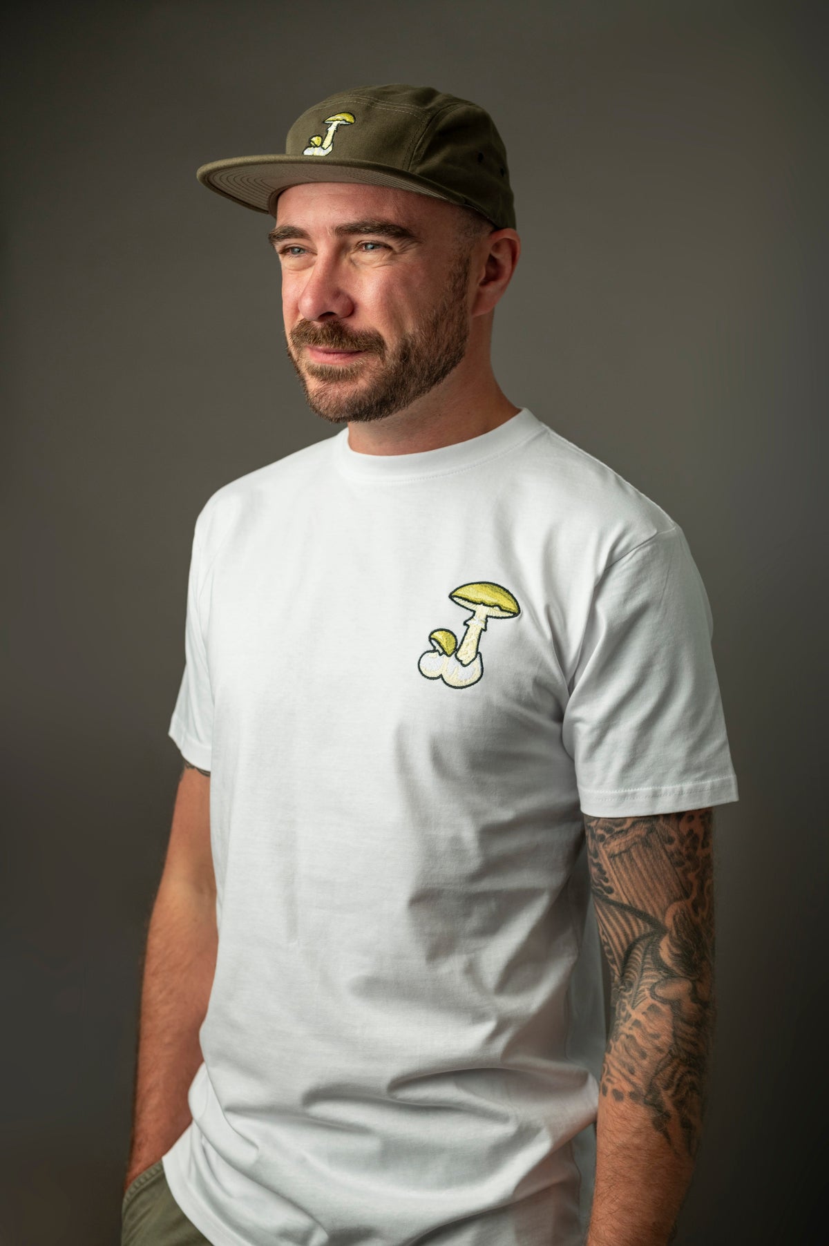 Brett-Modelling-Deathcap-Tee-and-Cap